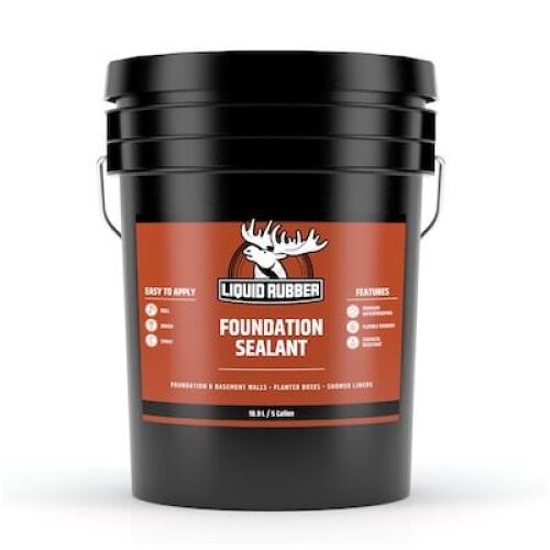 Liquid Rubber Foundation Sealant Black Flat Solid Water-based Mildew Resistant Mold Resistant Waterproofer - Lot 1395