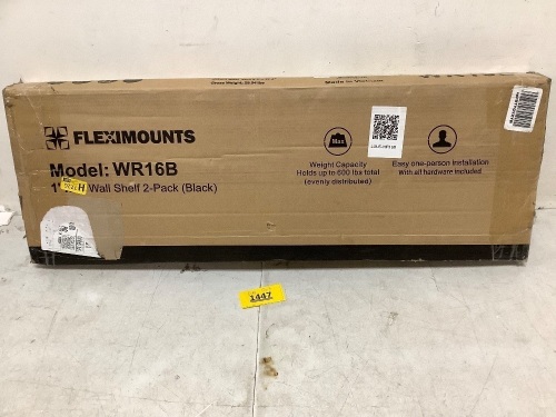 FlexiMounts Set of 2 Wall Shelfs (WR16B) - Lot 1447
