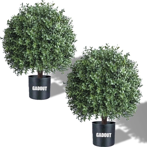 Artificial Boxwood Ball Topiary Tree, Set of 2 - Lot 1247