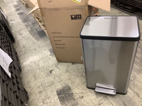 SIMPLI-MAGIC 13.2 Gallon Soft-Close, Smudge Resistant Trash Can - Dented - Lot 120