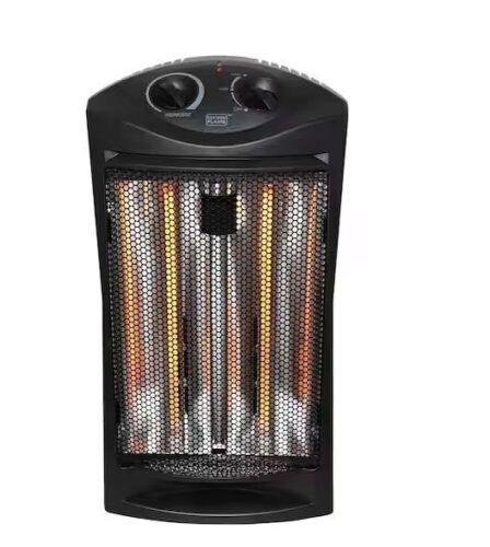Beyond Flame 1500-Watt Black Electric Tower Quartz Infrared Space Heater with Thermostat  - Lot 158