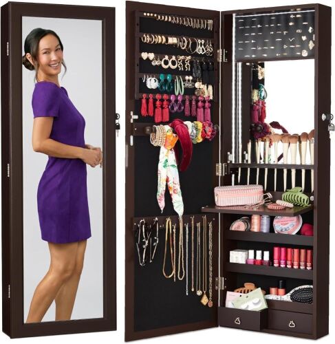 Hanging Mirrored Jewelry Armoire - Lot 262