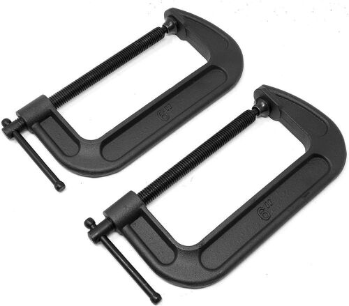 WEN CLC630 Heavy-Duty Cast Iron C-Clamps with 6-Inch Jaw Opening and 2.75-Inch Throat, 2 Pack - Lot 276