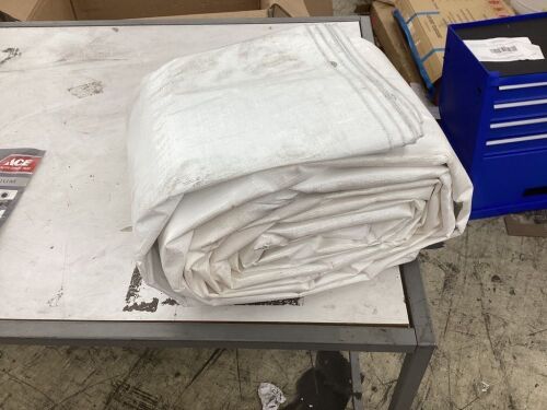 20' x 30' Poly Canopy Tarp Heavy Duty 10 Mil Thickness  - Lot 358