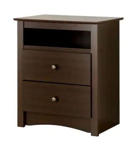 Prepac Fremont 2-Drawer Espresso Nightstand  - Lot 424