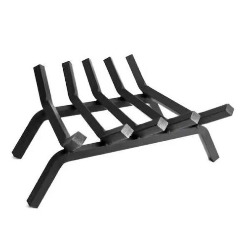Pleasant Hearth 3/4 in. 21 in. 5-Bar Steel Fireplace Grate  - Lot 428