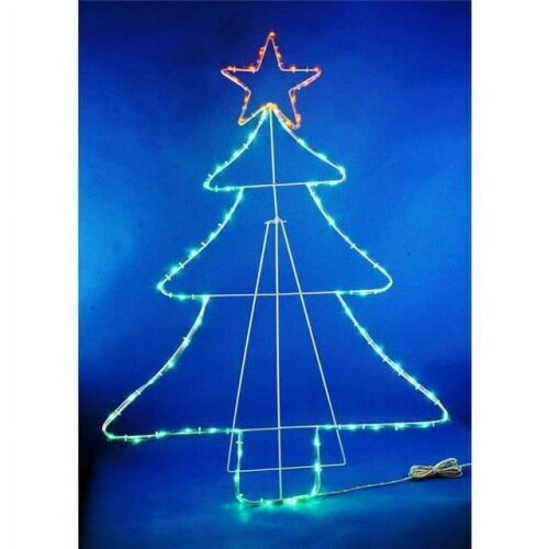 Lot of (2) Celebrations LED Multi Christmas Tree 40 in. Yard Decor - Lot 648