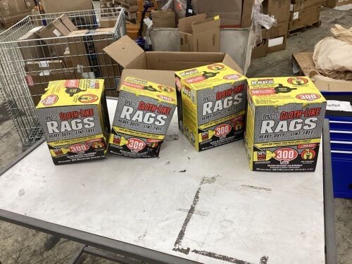 Lot of (4) Intex 10" x 11" Cloth-Like Rags, 300ct  - Lot 701