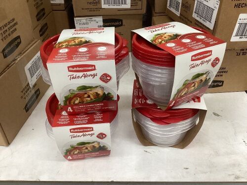 Case of (4) Rubbermaid Take Alongs Small Bowls, 4 Pack  - Lot 625