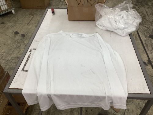 Lot of (11) Men's White Long Sleeve Shirts, 4XL  - Lot 755