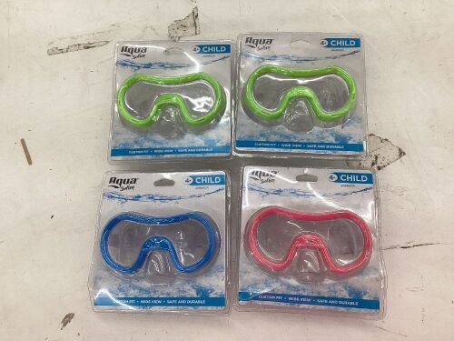 Lot of (4) Aqua Swim Child Swim Mask   - Lot 587