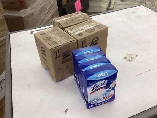 Lot of (4) Cases Lysol Click Gel Automatic Toilet Bowl Cleaners, 6 Applicators, 4 Packs Per Case  - Lot 746
