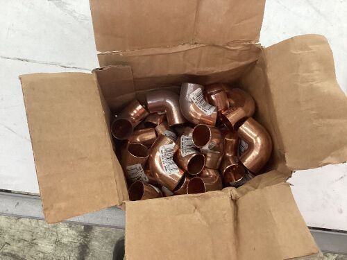 Lot of (25) NIBCO W01475C 90 Degree Elbow 3/4" Sweat x 3/4" D Sweat Copper - Lot 677