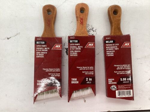 Lot of (3) Ace Better 2" Angle Paint Brush - Lot 767