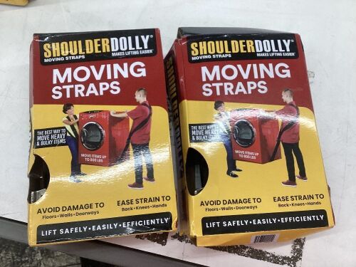 Lot of (2) ShoulderDolly 12 ft L x 5 in. W Moving Straps for items up to 800 Lb  - Lot 380
