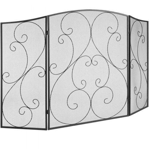 VEVOR 3 Panel Sturdy Iron Mesh Fireplace Screen, 48" x 30.2"  - Lot 456