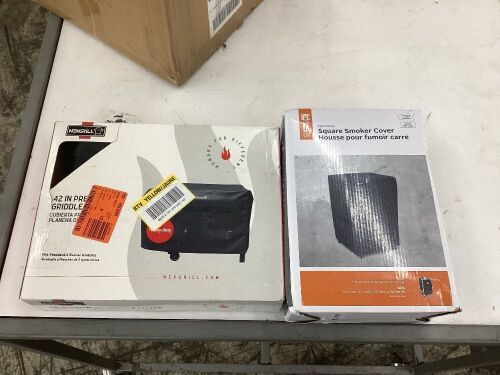 Nexgrill 42 in. Premium Griddle Cover & Classic Accessories Square Smoker Cover - Lot 758