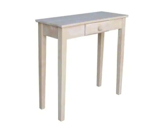 International Concepts 30 in. Unfinished Standard Square Wood Console Table with Drawers  - Lot 569