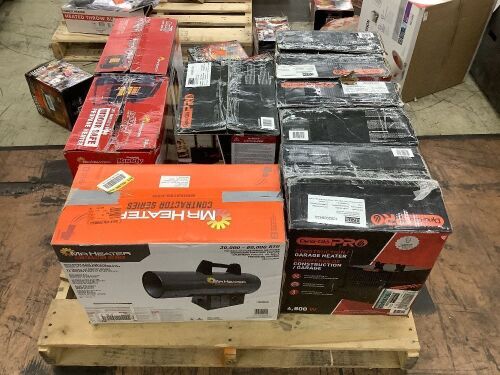 Lot of (3) Propane Heaters & (4) 220V Garage Heaters - Uninspected  - Lot 82