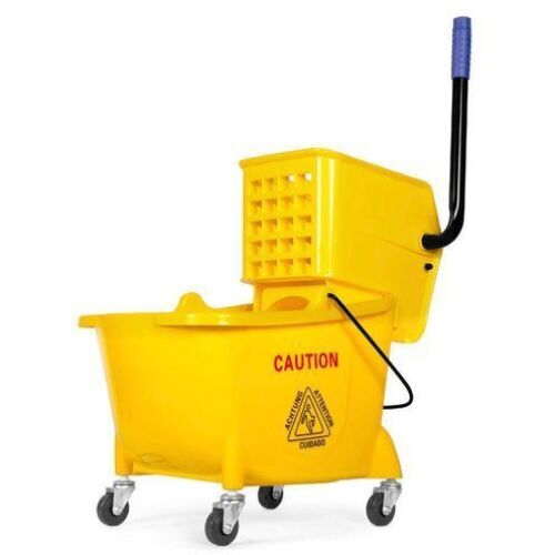 WEN 73034B Rolling Mop Bucket with Down Press Wringer, 26-Quart Capacity - Lot 135