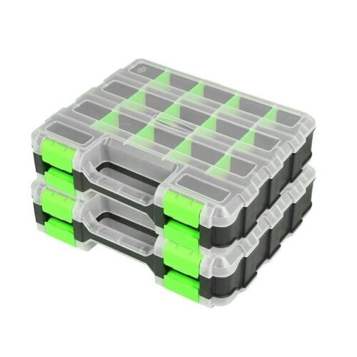 Zoomify Plastic 34 Compartment Tool Box with Transparent Lid, Set of 2  - Lot 432
