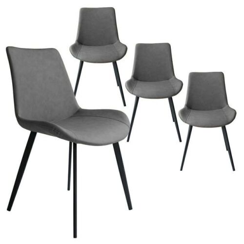 Grey Dining Chairs, Set of 4  - Lot 58