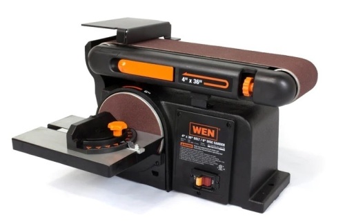 WEN 6502T 4.3-Amp 4 x 36 in. Belt and 6 in. Disc Sander with Cast Iron Base - Lot 208