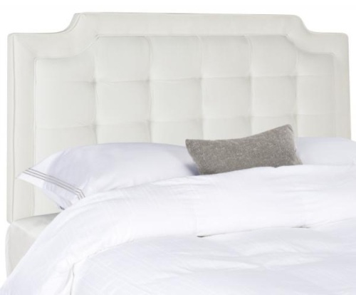 Sapphire White Tufted Velvet Headboard KING77.6" x 3.5" x 53.9" - Lot 194