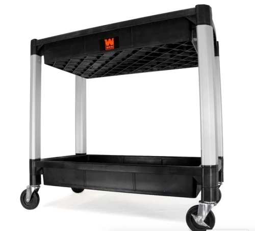 WEN 73162 Two-Tray 300-Pound Capacity Double Decker Service and Utility Cart - Lot 215