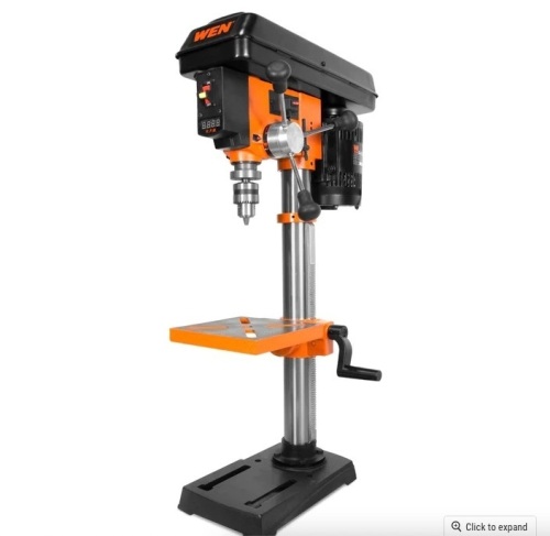 WEN 4212T 5-Amp 10-Inch Variable Speed Cast Iron Benchtop Drill Press with Laser - Lot 227