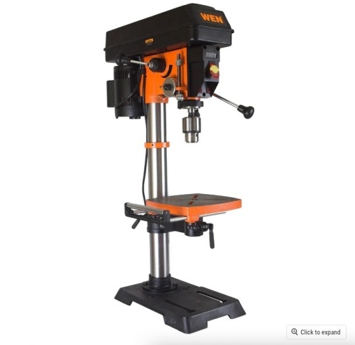WEN 4214T 5-Amp 12-Inch Variable Speed Cast Iron Benchtop Drill Press with Laser and Work Light - Lot 228