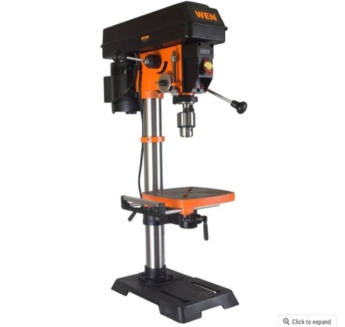WEN 4214T 5-Amp 12-Inch Variable Speed Cast Iron Benchtop Drill Press with Laser and Work Light - Lot 236