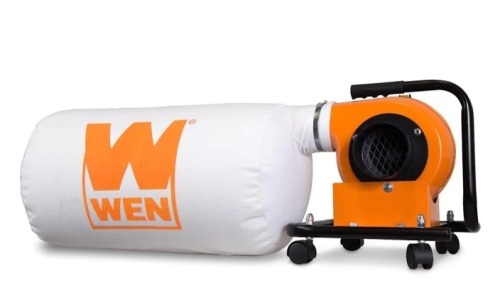 WEN DC3401 5.7-Amp 660 CFM Rolling Dust Collector with 12-Gallon Bag and Optional Wall Mount - Lot 245
