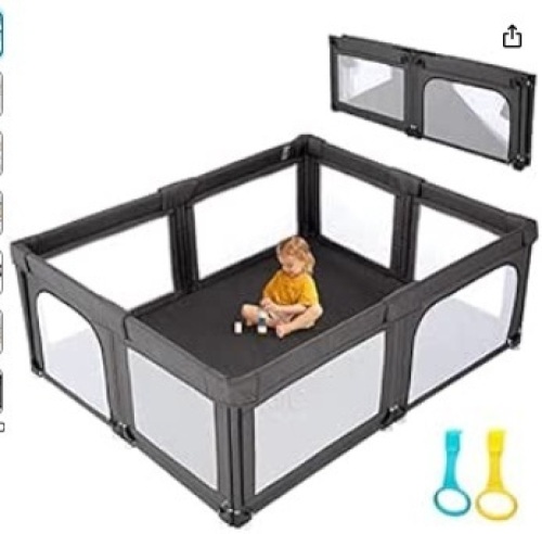 Baby Playpen,Large Playpen for Babies and Toddlers,Baby Play Pen Foldable Play Yard with Door - Lot 271