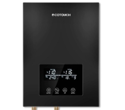 Tankless Electric,ECOTOUCH 9KW 240V On Demand, Self-Modulating Instant Hot Water Heater ECO90 Black - Lot 279