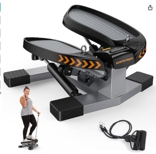 Sportsroyals Stair Stepper for Exercises-Twist Stepper with Resistance Bands and 330lbs Weight Capacity - Lot 281