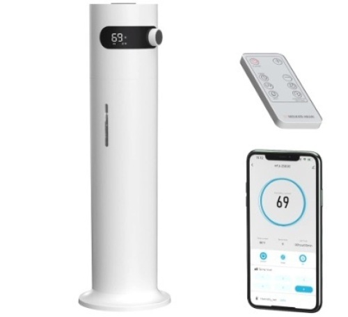 Ultrasonic Cool Mist Humidifier for Large Room Bedroom, MIZUKATA HIKARI Top Fill Humidifier(8.5L/2.25Gal) for Baby Adults, Smart & Remote Control, Quiet Humidifier for Yoga Home, Auto Shut Off - Lot 295