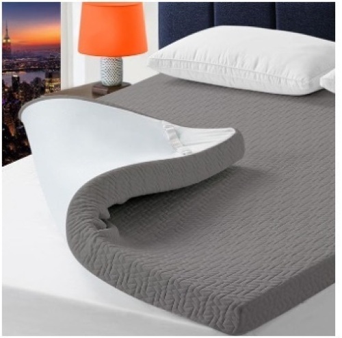 bedluxury 4 Inch Twin Size Mattress Topper Gel Memory Foam - Lot 319