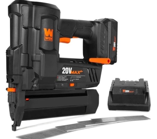 WEN 20512 20V Max Cordless 18-Gauge Brad Nailer with 2.0Ah Battery and Charger - Lot 259