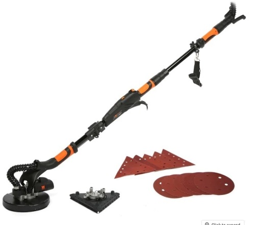WEN DW5084 5-Amp 2-in-1 Variable Speed Dual-Head Drywall Sander with 15-Foot Dust Hose - Lot 261