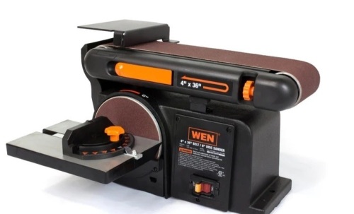 WEN 6502T 4.3-Amp 4 x 36 in. Belt and 6 in. Disc Sander with Cast Iron Base - Lot 266