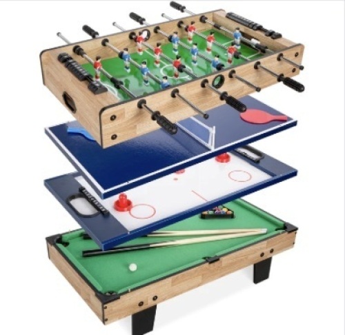 4-in-1 Multi Game Table Set w/ Air Hockey, Table Tennis, Billiards, Foosbal - Lot 341