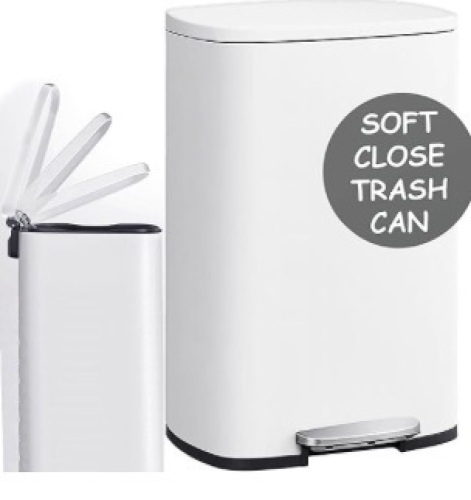 13 Gallon Kitchen Trash Can Soft Close - Lot 346