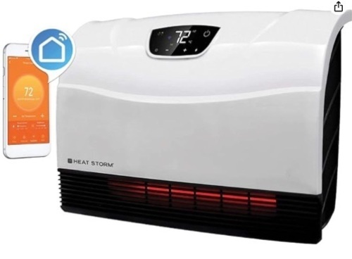 Heat Storm HS-1500-PHX-WIFI Infrared Heater, Wifi Wall Mounted - Lot 357