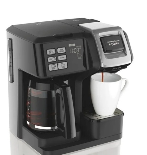 Hamilton Beach 49976 FlexBrew 2-Way Coffee Maker, Plastic, Black - Lot 371