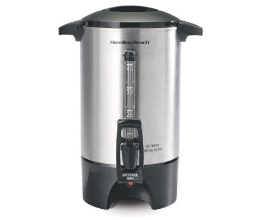 Hamilton Beach 45 Cup Coffee Urn and Hot Beverage Dispenser, Silver (40519) - Lot 378