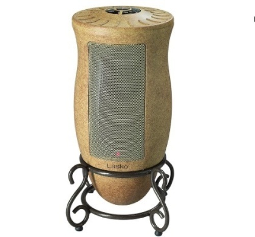 Lasko Oscillating Designer Series Ceramic Space Heater for Home with Adjustable Thermostat, Timer and 2-Speeds, 16 Inches, 1500W, Beige, 6405 - Lot 435