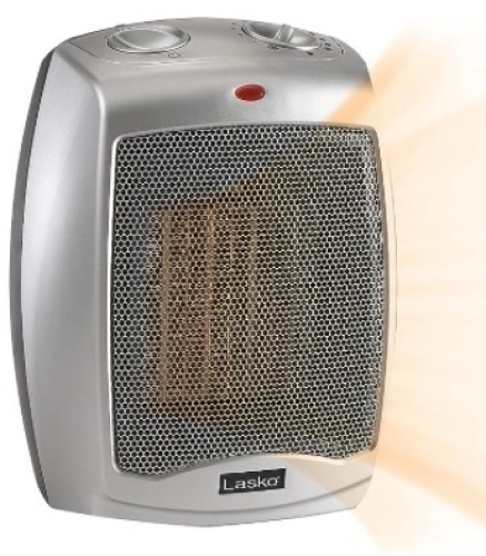 Lasko Ceramic Adjustable Thermostat Space Heaters, Non-Oscillating, 754200 Silver - Lot 444