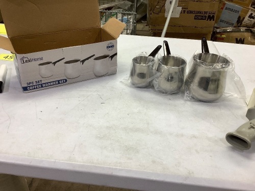 3 Pieces Turkish Coffee Warmer Set - Lot 450