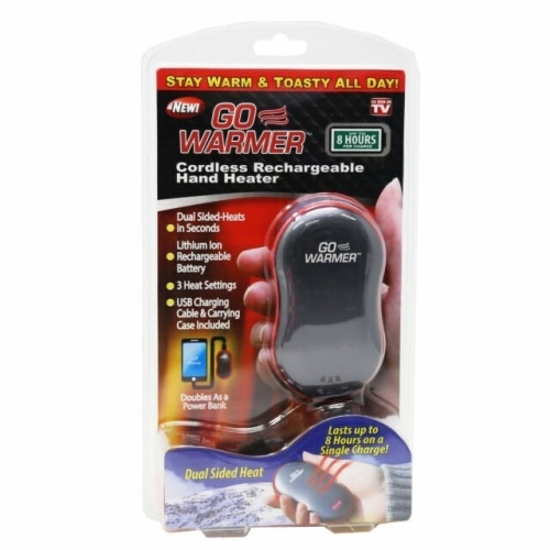 GO WARMER Cordless Rechargeable Hand Heater New In Box Wireless 8 Hours Of Heat - Lot 453